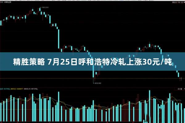 精胜策略 7月25日呼和浩特冷轧上涨30元/吨
